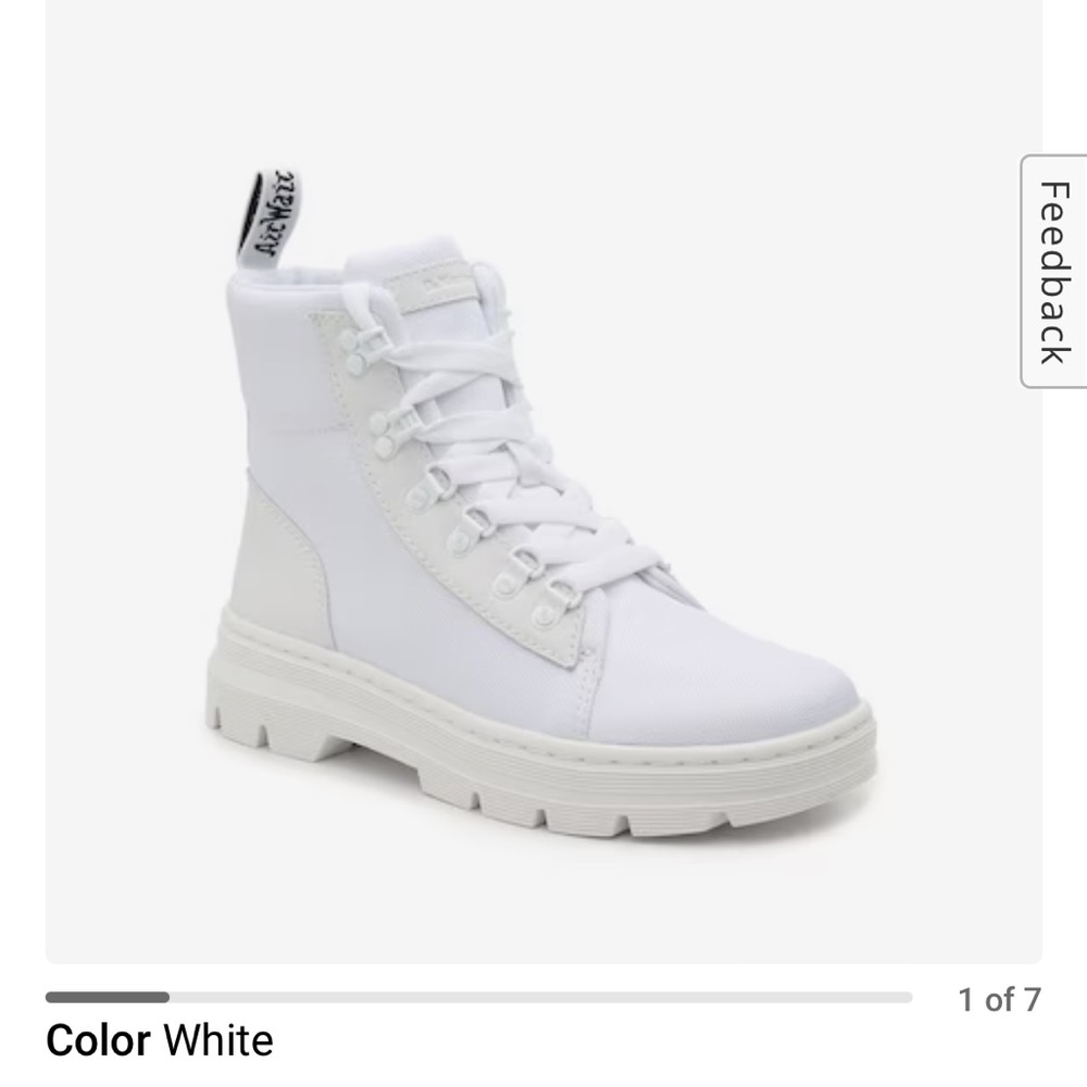 Dr. Marten white combat boot size-9